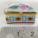 Limoges Style - Japanese Geisha Trinket Box Vintage Hand Painted Collectible