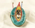 Limoges France Venetian Gondola Trinket Box Oval Porcelain Ltd Ed Repaired
