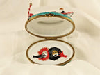 Limoges France Venetian Gondola Trinket Box Oval Porcelain Ltd Ed Repaired