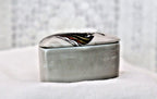 Limoges France Heart Trinket Box Bayeux Tapestry Hand Painted Porcelain