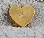 Bob Mackie Red Heart Trinket Box Crystal Pill Box Collectible