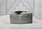 Limoges France Heart Trinket Box Bayeux Tapestry Hand Painted Porcelain