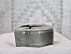 Limoges France Heart Trinket Box Bayeux Tapestry Hand Painted Porcelain