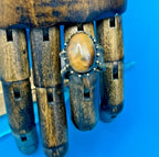 Stretchy Faux Tiger Stone ring