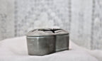 Limoges France Heart Trinket Box Bayeux Tapestry Hand Painted Porcelain