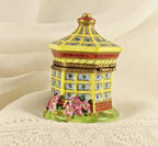 Limoges France Peint Main Garden Gazebo Trinket Box Hand Painted Porcelain