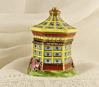Limoges France Peint Main Garden Gazebo Trinket Box Hand Painted Porcelain