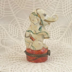 Beautiful Tassle Elephant -Peint Main Signed Exclusive Charmant