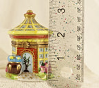 Limoges France Peint Main Garden Gazebo Trinket Box Hand Painted Porcelain