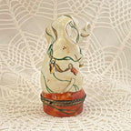 Beautiful Tassle Elephant -Peint Main Signed Exclusive Charmant