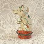 Beautiful Tassle Elephant -Peint Main Signed Exclusive Charmant