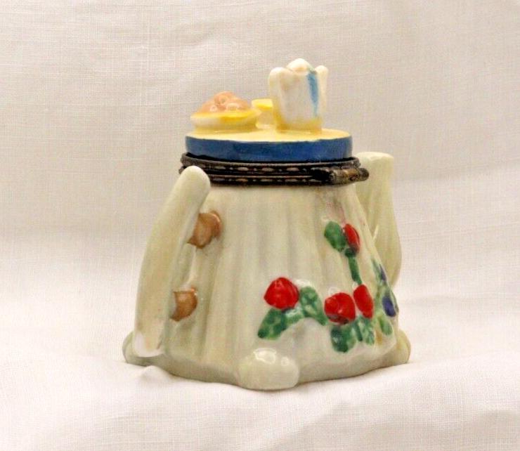 Porcelain Teapot Trinket Box - Colorful, Glossy Finish