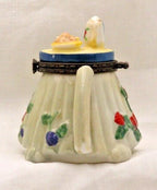 Porcelain Teapot Trinket Box - Colorful, Glossy Finish