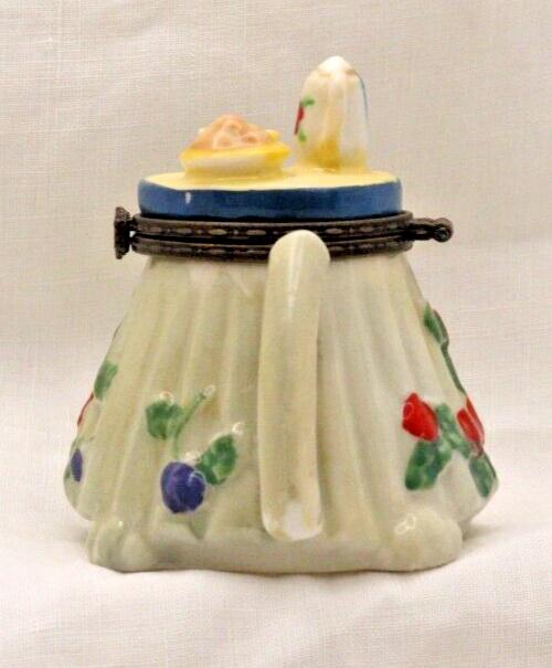 Porcelain Teapot Trinket Box - Colorful, Glossy Finish