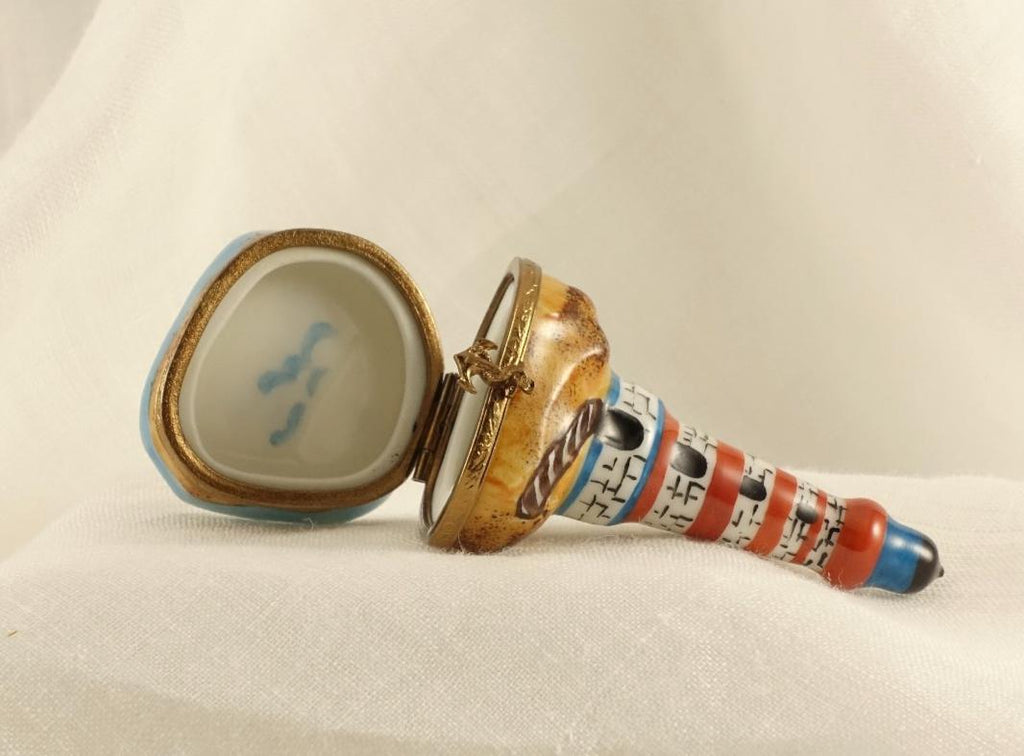 Limoges France Nautical Trinket Box | Lighthouse Seaside Keepsake