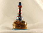Limoges France Nautical Trinket Box | Lighthouse Seaside Keepsake