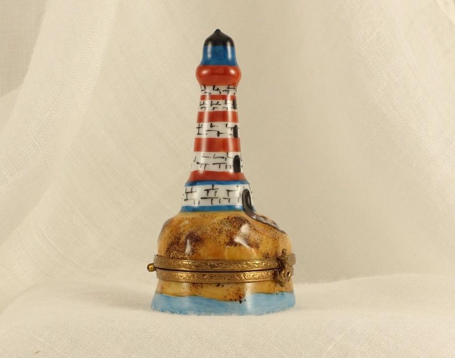 Limoges France Nautical Trinket Box | Lighthouse Seaside Keepsake