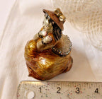 Jeweled Lady Trinket Box | Enamel Metal Keepsake Box Art Deco Flapper Style