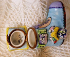 Limoges Old Woman in a Shoe Trinket Box | Mouse Family Collectible