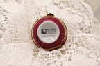 Limoges Porcelain Trinket Box, Egg Shape, Burgundy Roses (2" x 1.5")