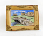 Limoges | Scottish Golf Course 18th hole Trinket Box | Hand Painted Porcelain Keepsake Box | Scotland Souvenir