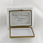 Limoges | Scottish Golf Course 18th hole Trinket Box | Hand Painted Porcelain Keepsake Box | Scotland Souvenir