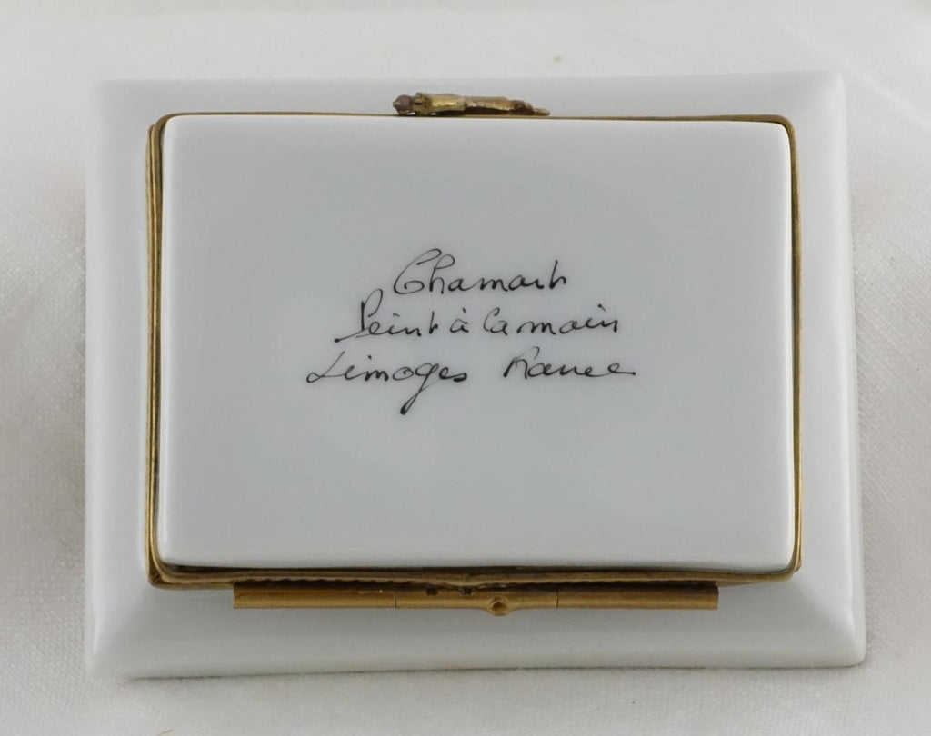 Limoges | Scottish Golf Course 18th hole Trinket Box | Hand Painted Porcelain Keepsake Box | Scotland Souvenir