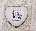 Limoges France Heart Trinket Box Paris Rencontre Au Café | Hand Painted Porcelain