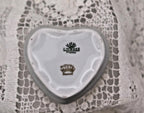 Limoges France Heart Trinket Box Paris Rencontre Au Café | Hand Painted Porcelain