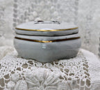 Limoges France Heart Trinket Box Paris Rencontre Au Café | Hand Painted Porcelain