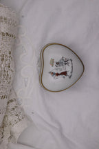Limoges France Heart Trinket Box Paris Rencontre Au Café | Hand Painted Porcelain