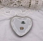 Limoges France Heart Trinket Box Paris Rencontre Au Café | Hand Painted Porcelain