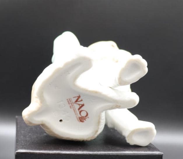Vintage NAO Lladro Spaniel Figurine - Puppy with Blue Bow Detail