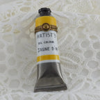 Limoges France Artist Oil Paint Tube Trinket Box | Jaune D'Or Hand Painted Porcelain