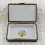 Limoges France 3 Piece Puzzle Trinket Box | Hand Painted Interlocking pieces