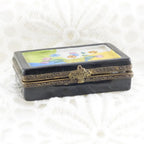 Limoges France 3 Piece Puzzle Trinket Box | Hand Painted Interlocking pieces