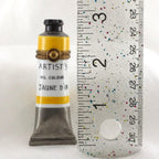 Limoges France Artist Oil Paint Tube Trinket Box | Jaune D'Or Hand Painted Porcelain