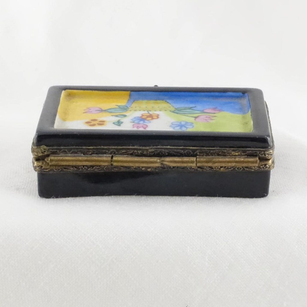 Limoges France 3 Piece Puzzle Trinket Box | Hand Painted Interlocking pieces