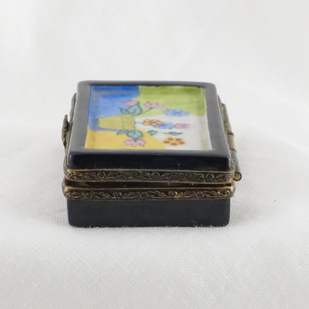 Limoges France 3 Piece Puzzle Trinket Box | Hand Painted Interlocking pieces