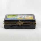 Limoges France 3 Piece Puzzle Trinket Box | Hand Painted Interlocking pieces