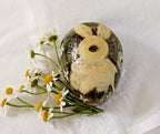 Vintage Hand Painted Papier Mache Egg with adorable bunny