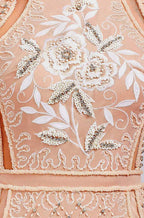 Radiate Confidence! Jovani Nude Beaded Cocktail Dress sz 12 - A Must-Have for Your Special Occasions! Sz 12