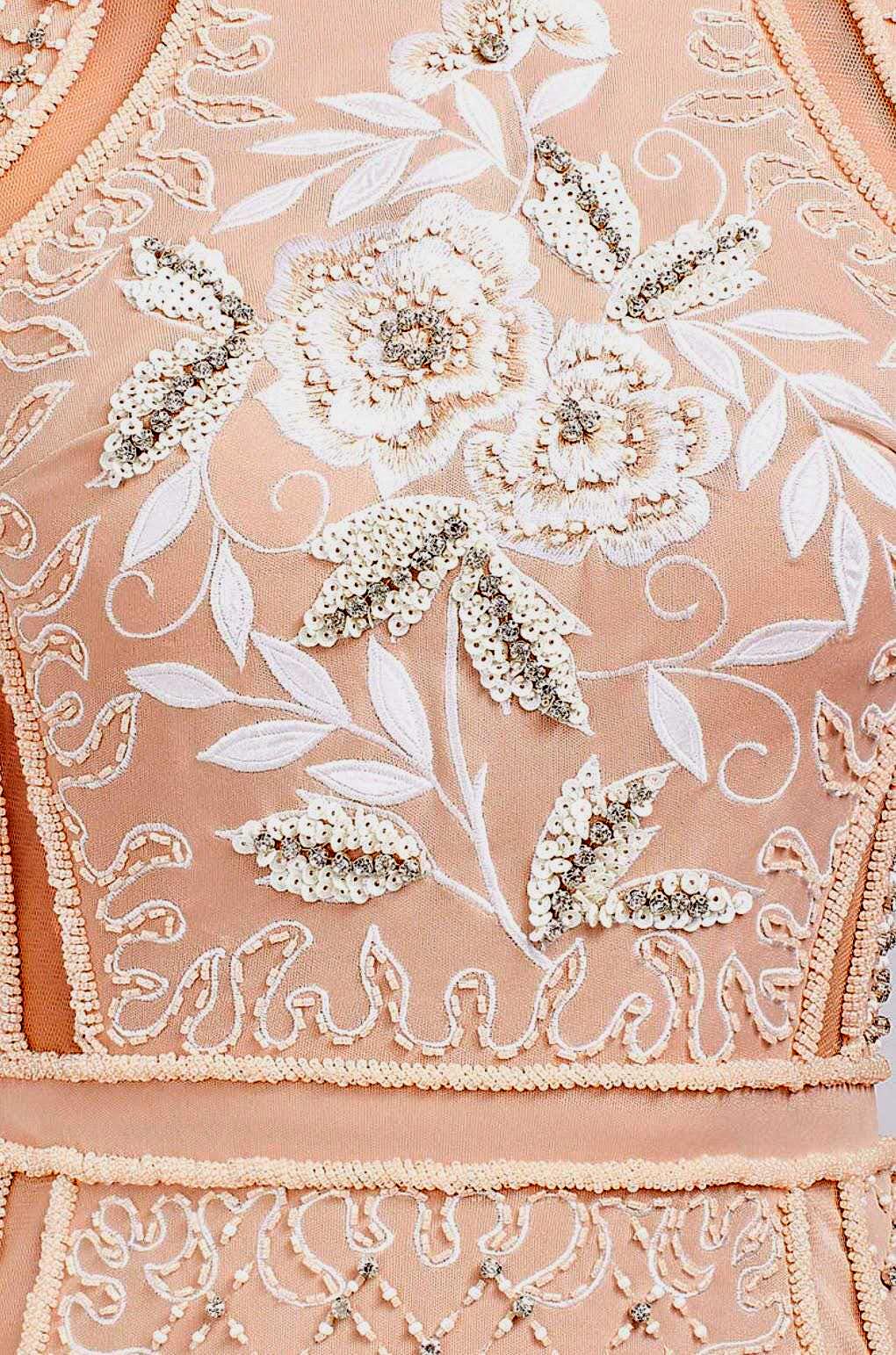Radiate Confidence! Jovani Nude Beaded Cocktail Dress sz 12 - A Must-Have for Your Special Occasions! Sz 12
