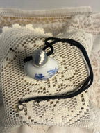 Limoges - Chinese blue and white snuff bottle necklace