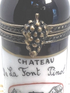 Limoges France Chateau Liquor Bottle Trinket Box | Hand Painted Porcelain