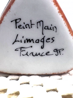Limoges France Scotch Whisky Bottle Trinket Box | Hand Painted Triangular Box