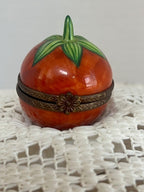 Limoges France Cherry Tomato Trinket Box Hand Painted Porcelain