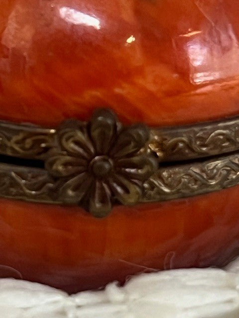 Limoges France Cherry Tomato Trinket Box Hand Painted Porcelain