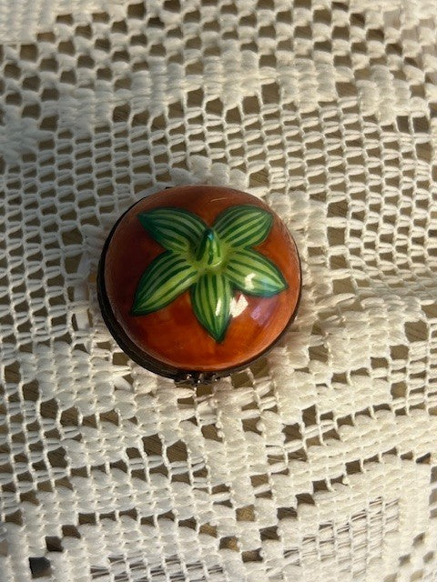 Limoges France Cherry Tomato Trinket Box Hand Painted Porcelain