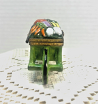 Limoges France Vegetable Wheelbarrow Trinket Box | Hand Painted Porcelain